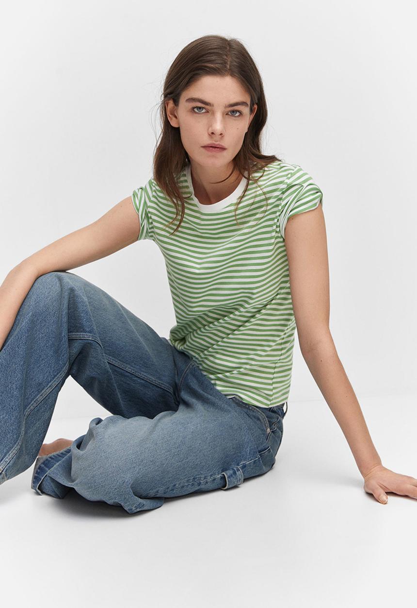 MANGO - T-shirt chalacas - light green