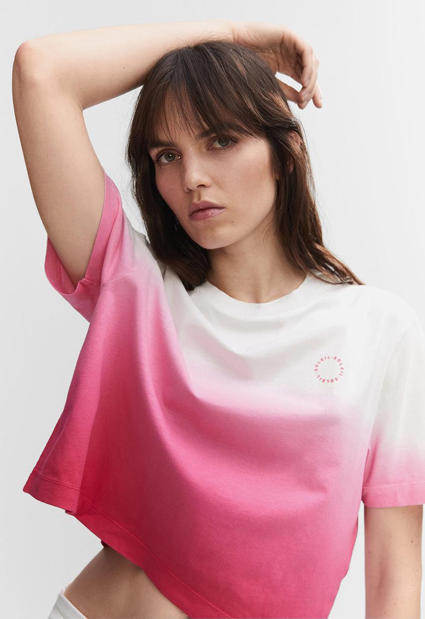 MANGO - T-shirt soleil-h - bright pink