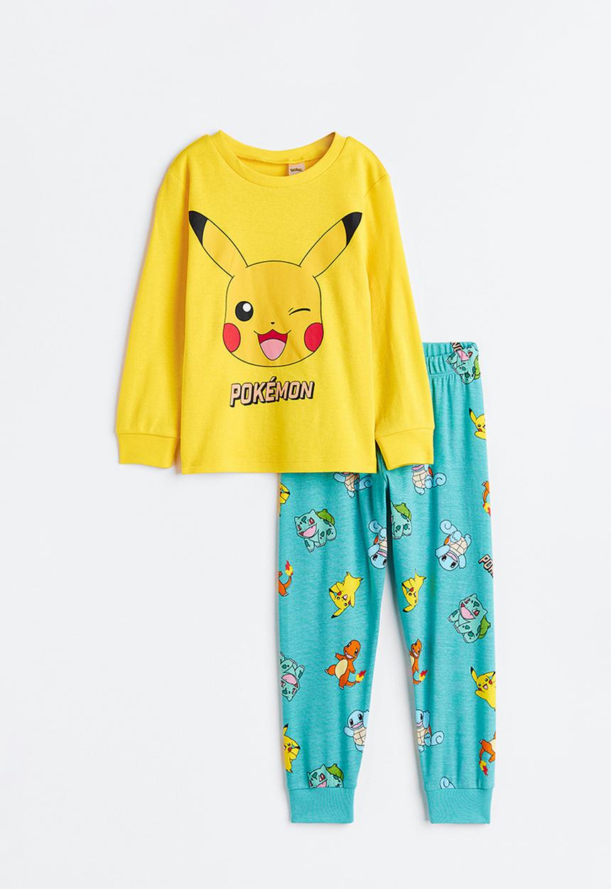 H&M - Printed pyjamas - turquoise & yellow
