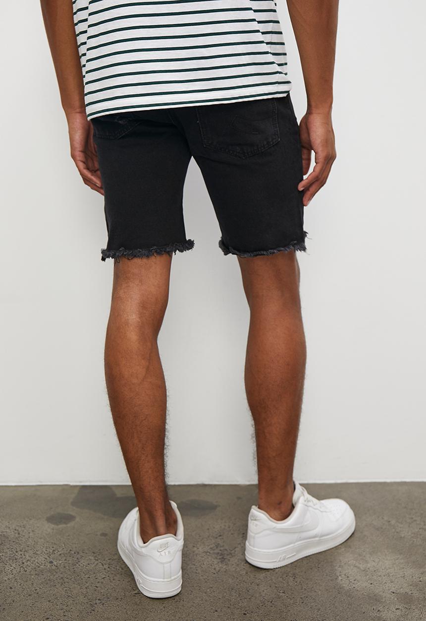 STYLE REPUBLIC - Ripped denim short - black