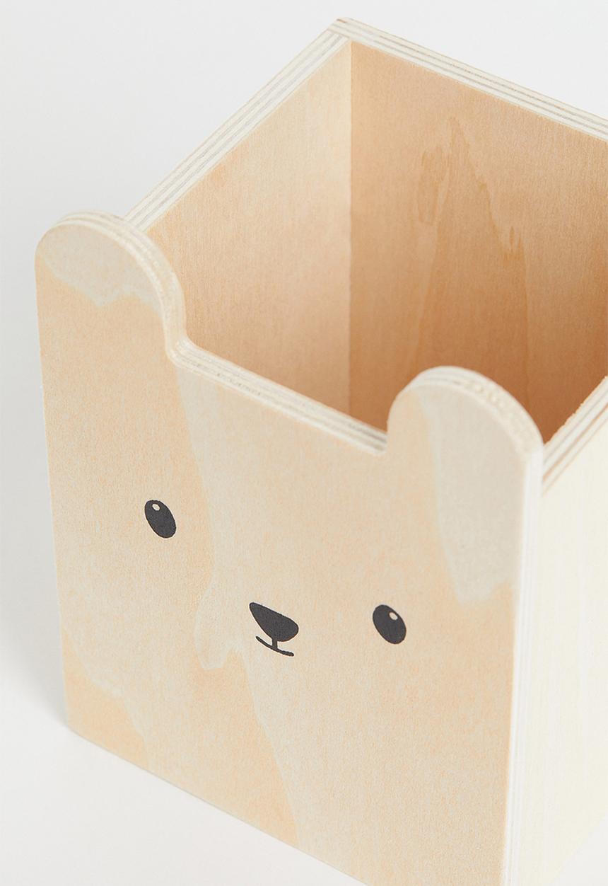 H&M - Plywood pen holder - light beige