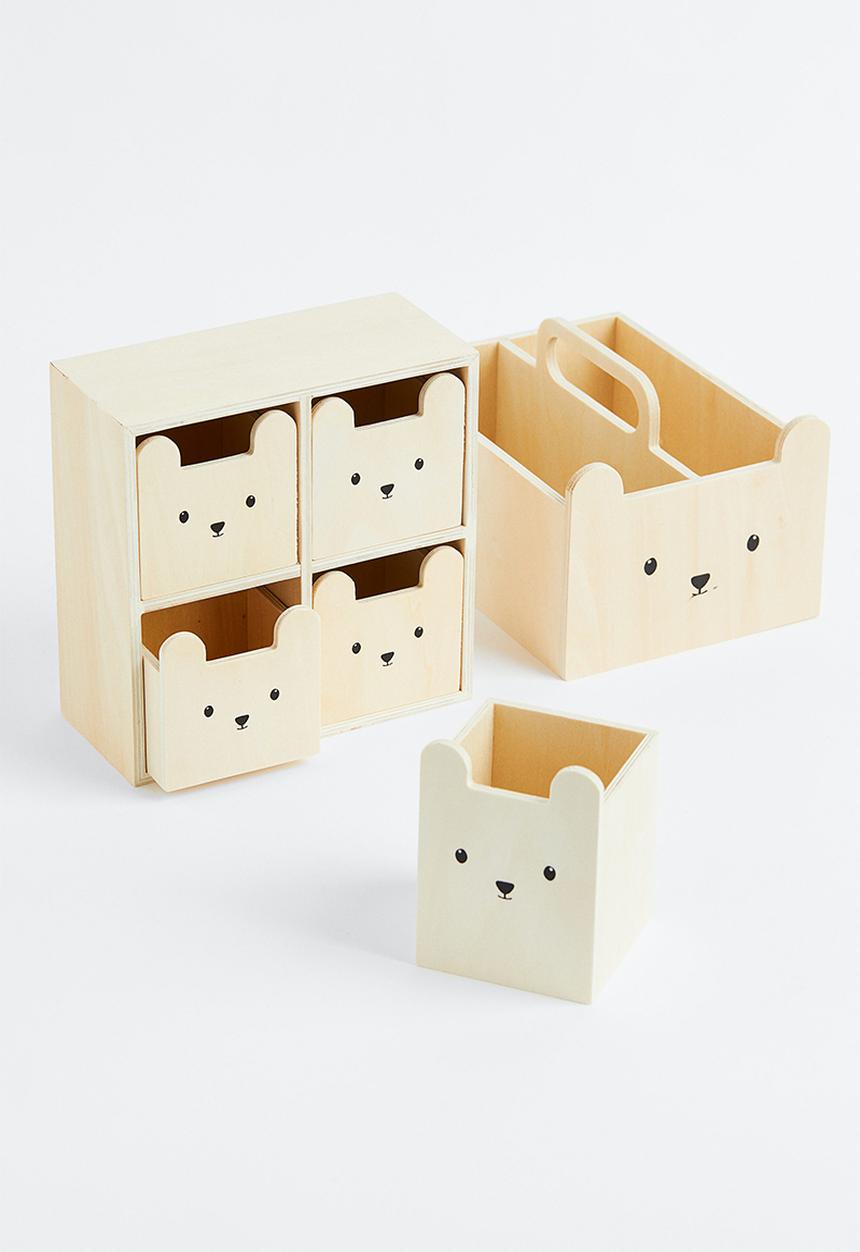 H&M - Plywood pen holder - light beige