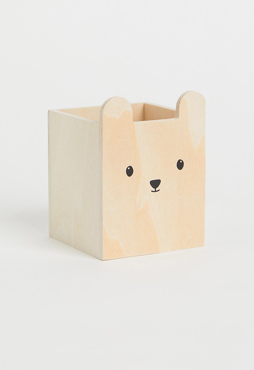 H&M - Plywood pen holder - light beige