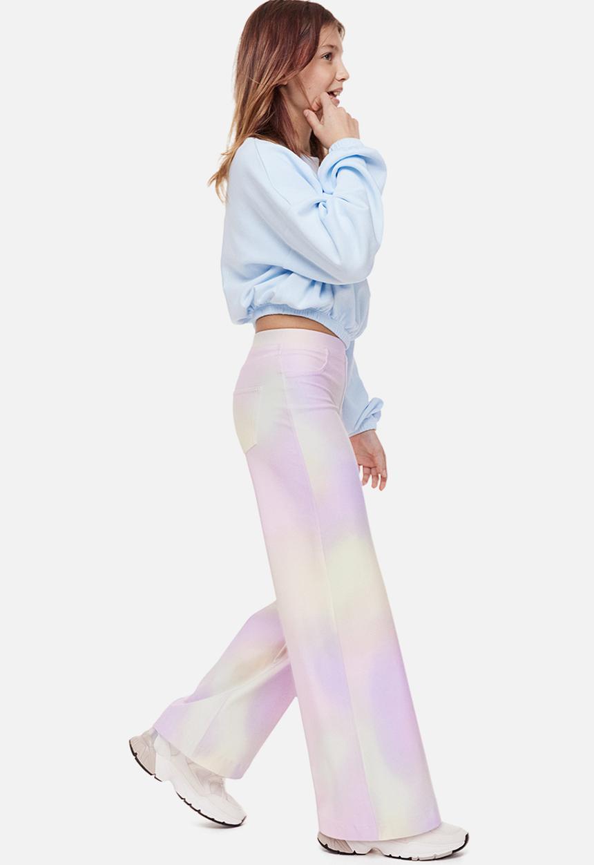 H&M - Wide trousers - light purple/ombre 