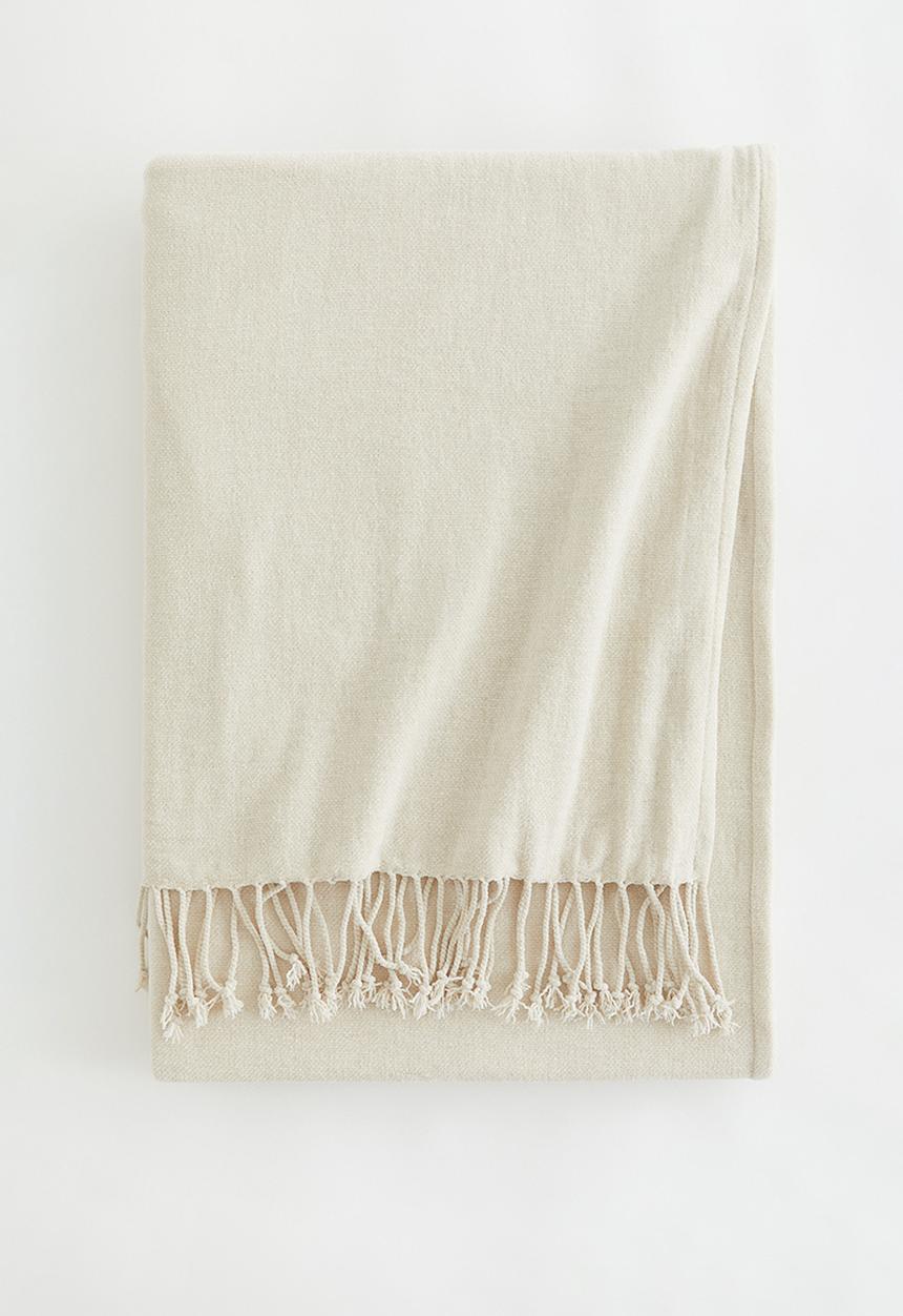 H&M - Chenille blanket - light beige