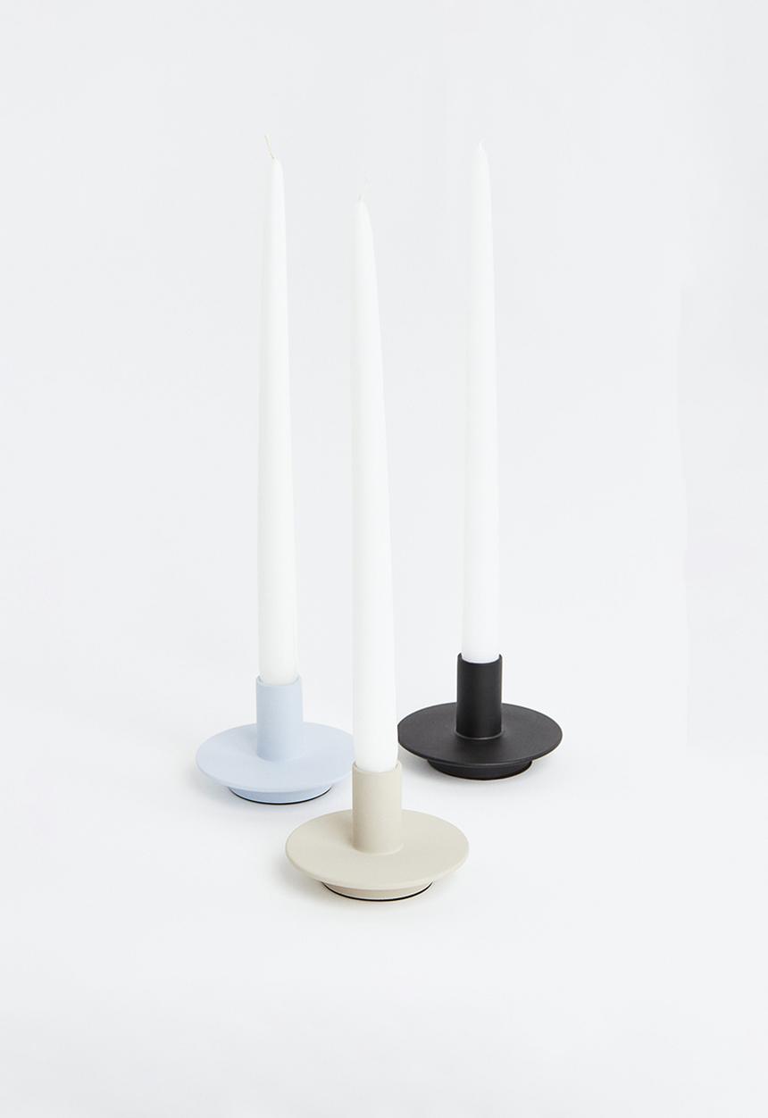 H&M - Metal candlestick - light blue
