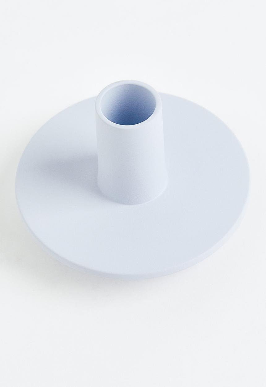 H&M - Metal candlestick - light blue