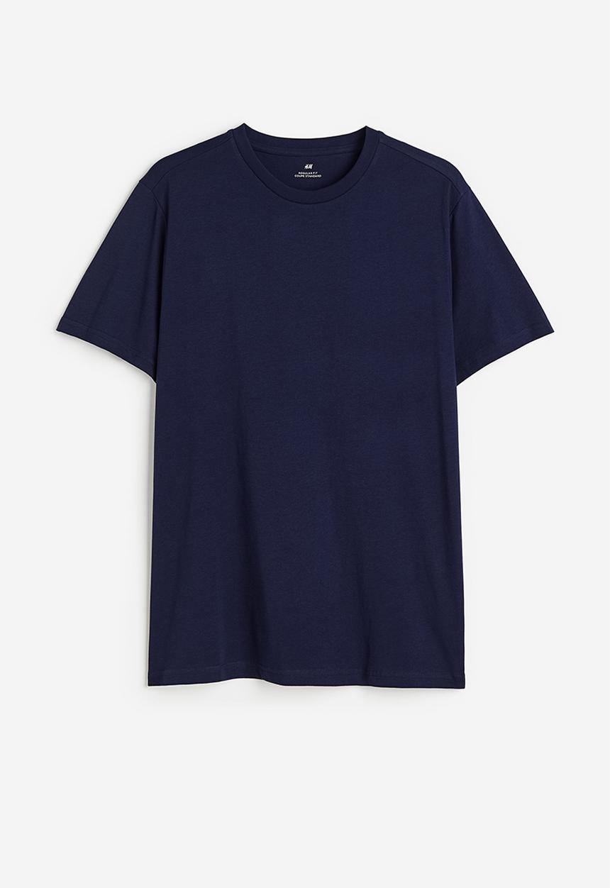 H&M - Regular fit round-neck T-shirt - blue