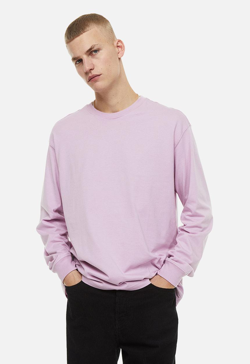 H&M - Relaxed fit jersey top - light purple