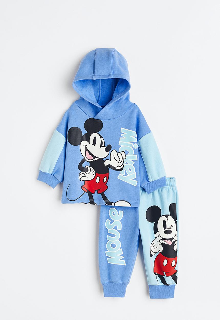 H&M - 2-piece printed sweatshirt set - blue