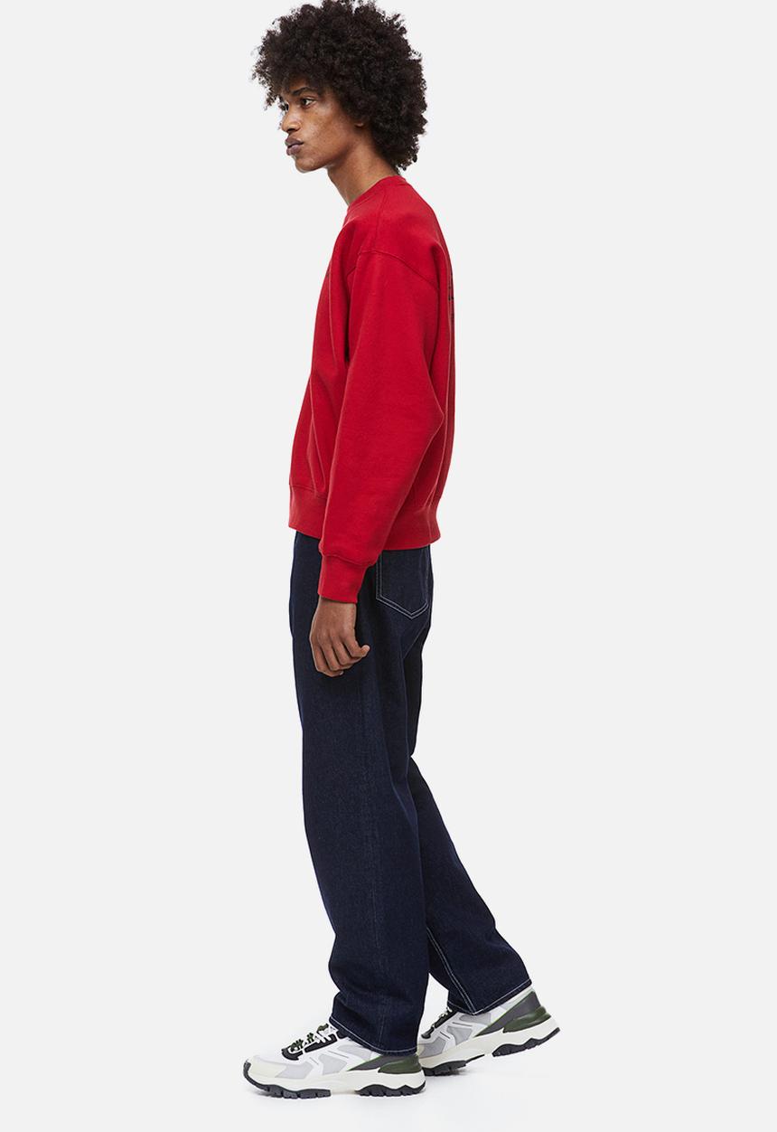 H&M - Oversized fit sweatshirt - red/mens sana