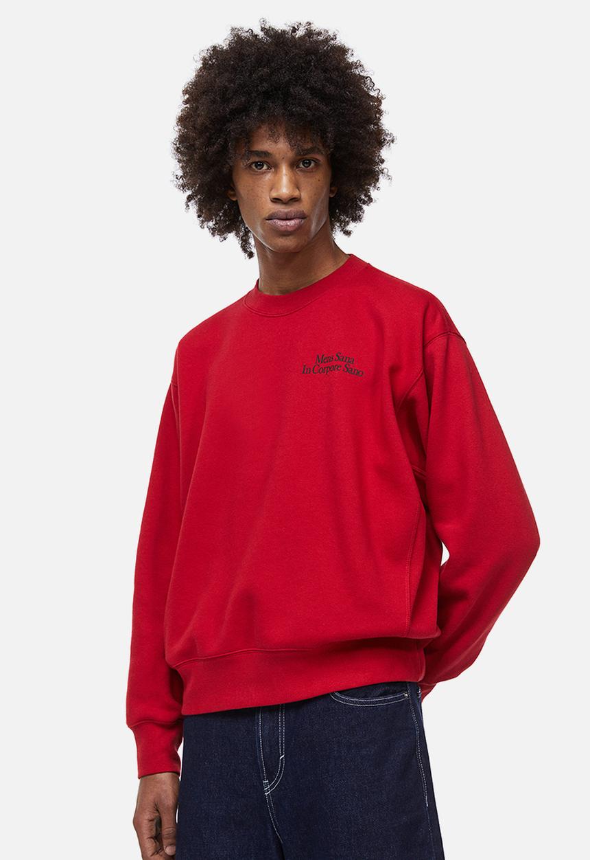 H&M - Oversized fit sweatshirt - red/mens sana