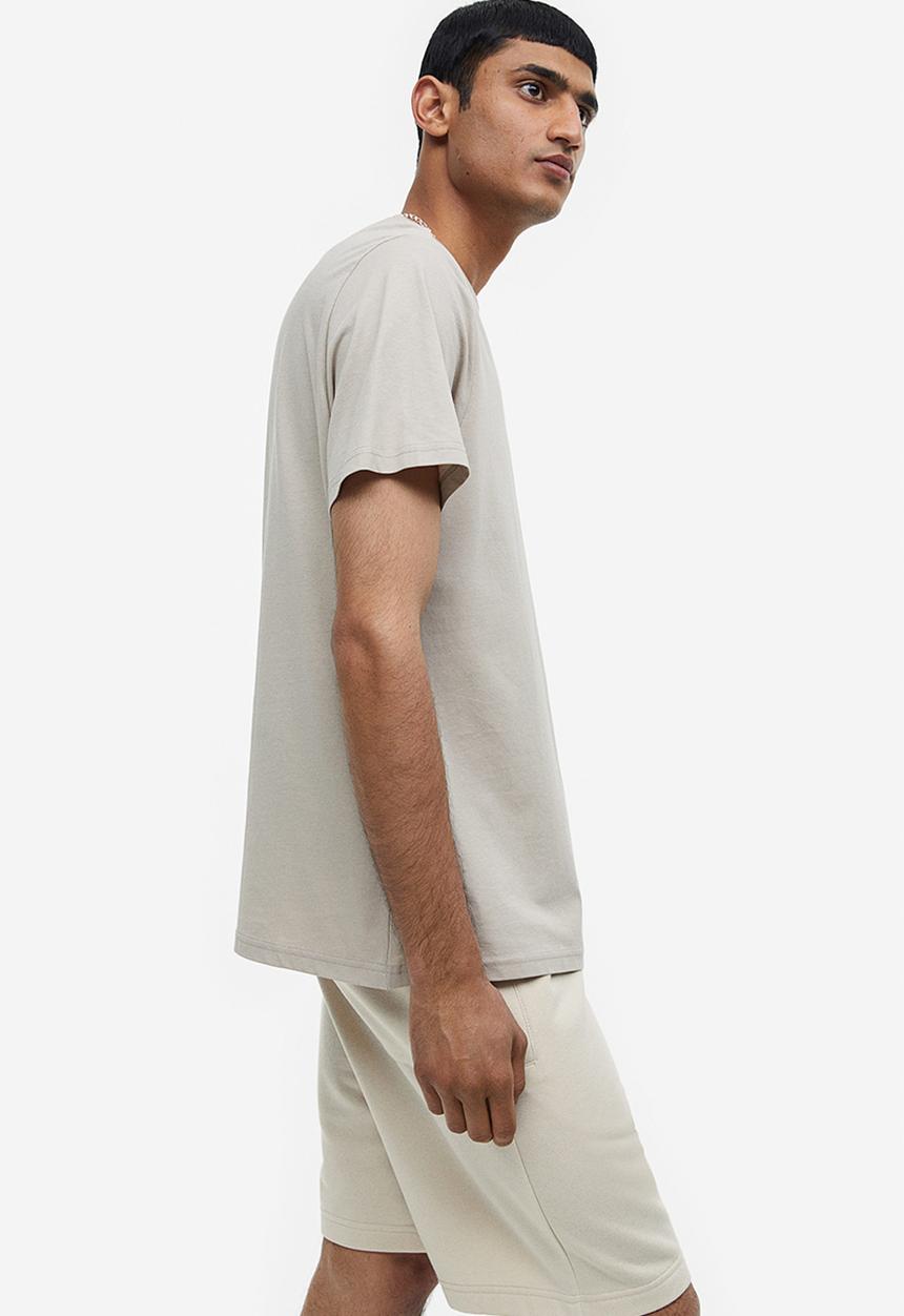 H&M - Regular fit sweatshorts - light beige