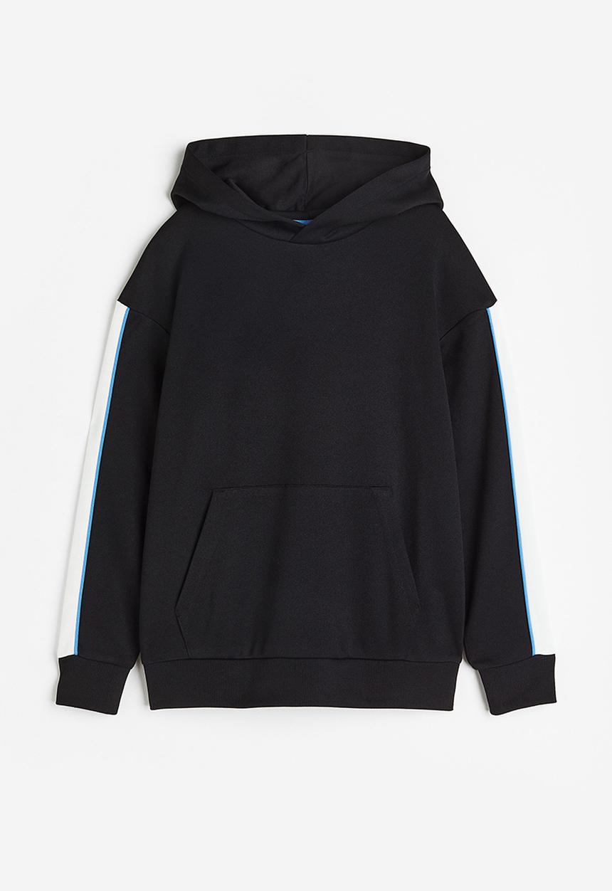 H&M - Oversized hoodie - black & white