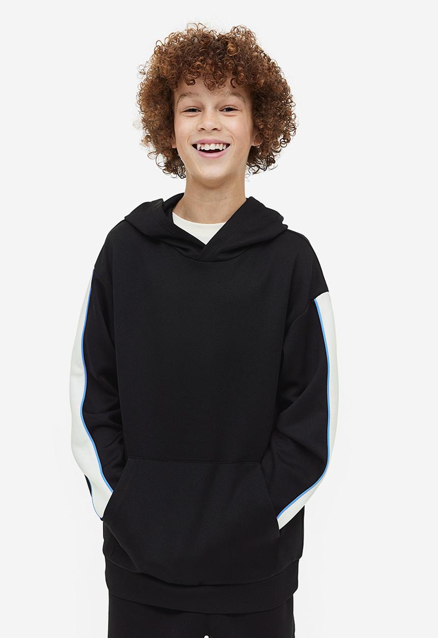 H&M - Oversized hoodie - black & white