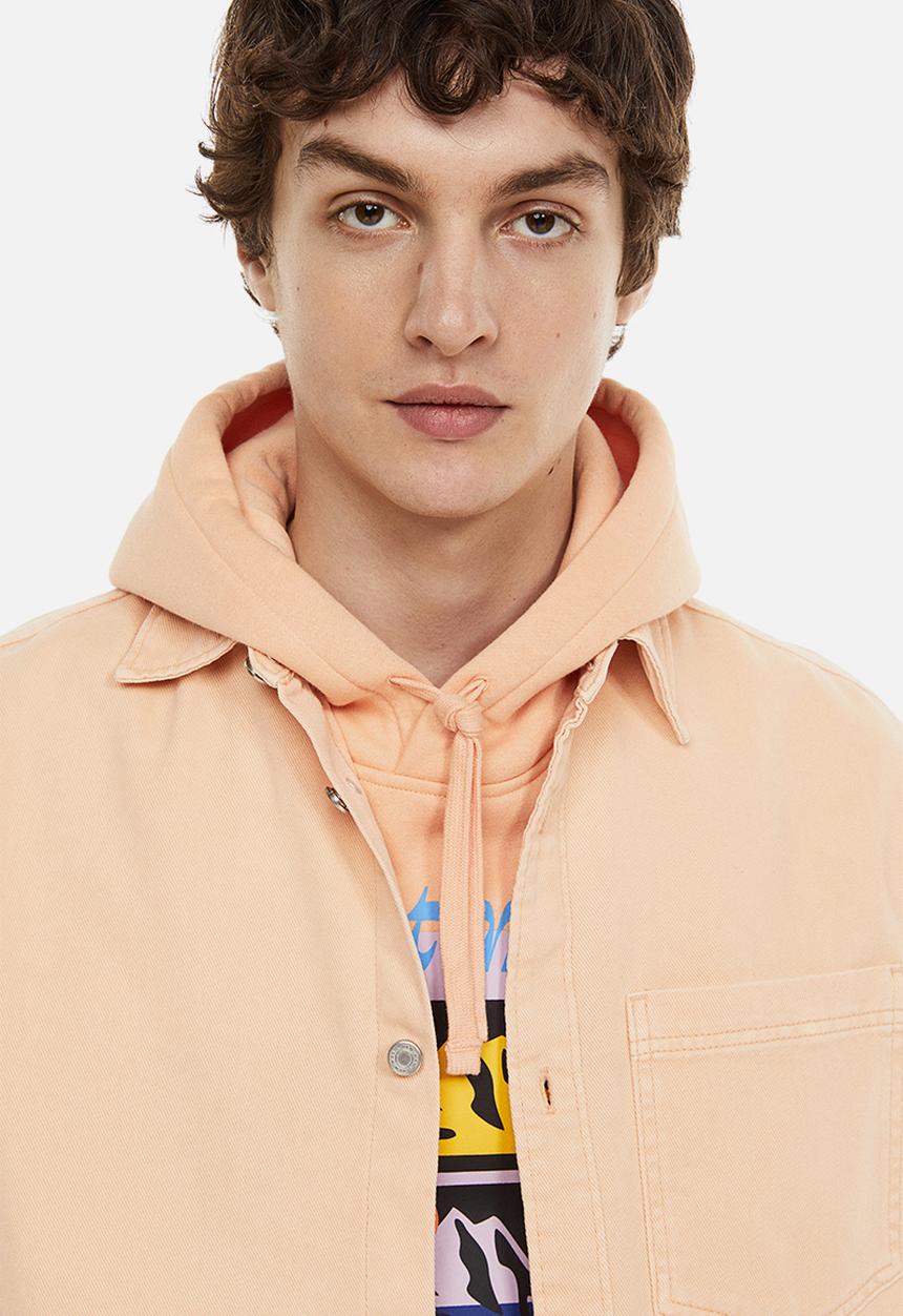 H&M - Denim overshirt - apricot pink