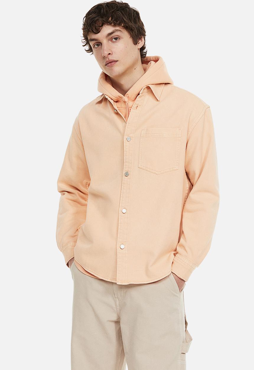 H&M - Denim overshirt - apricot pink