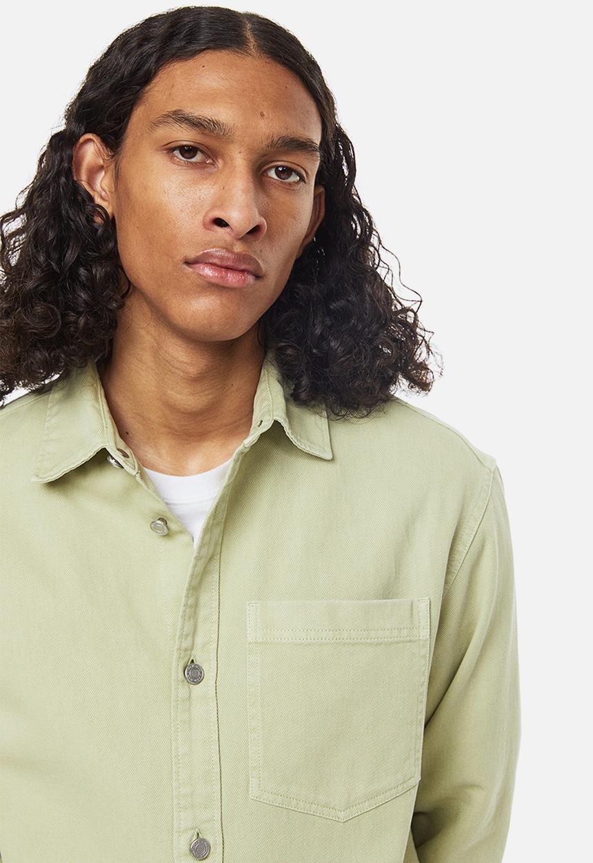 H&M - Denim overshirt - light green