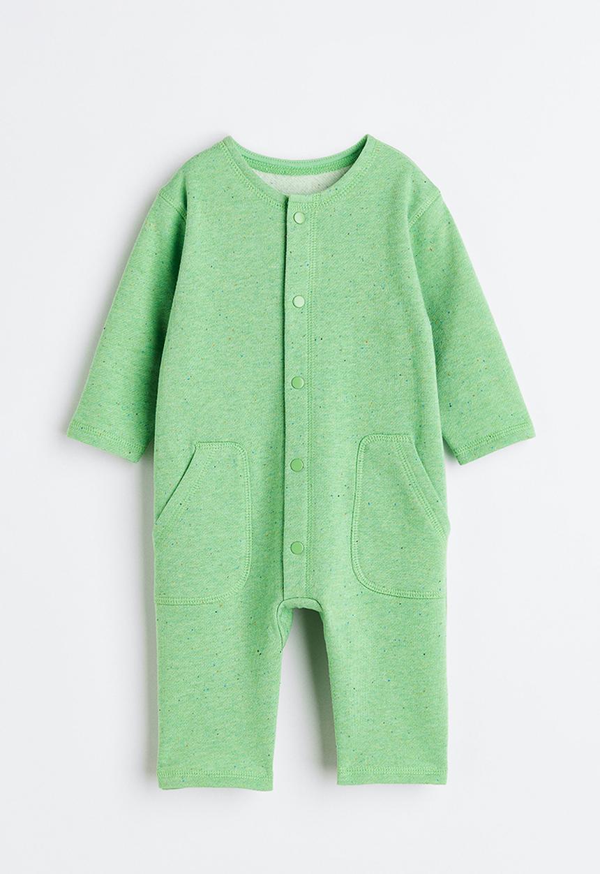 H&M - Quilted jersey romper suit - green
