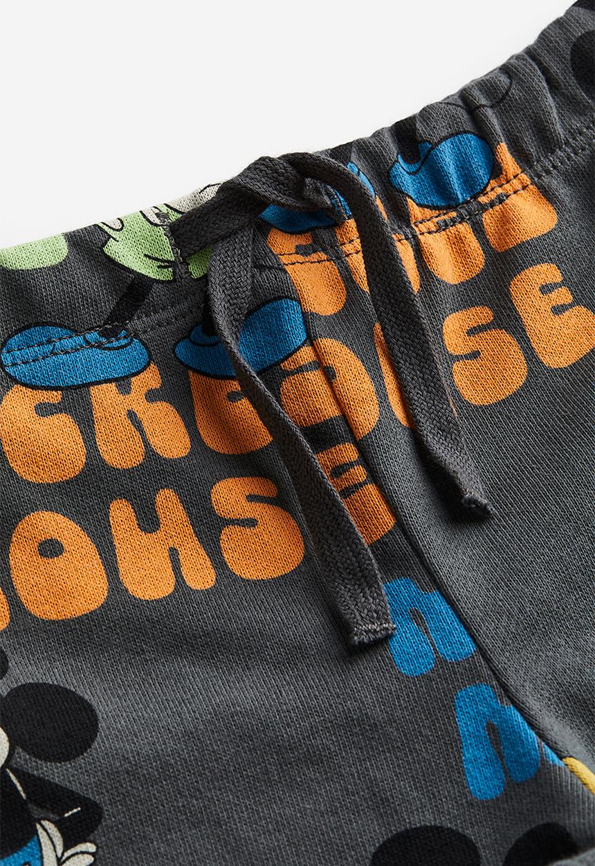 H&M - 2-piece printed set - dark grey / mickey mouse 
