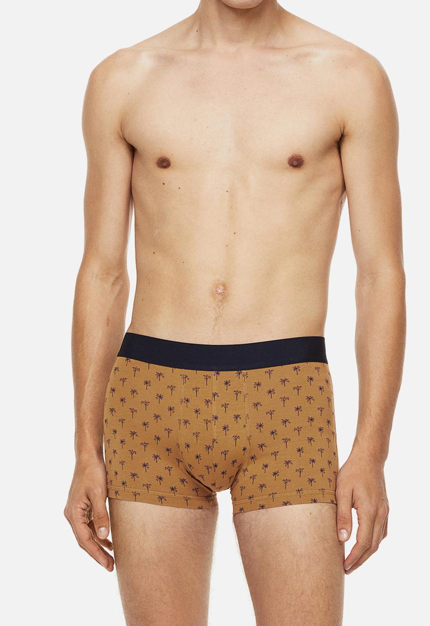 H&M - 3-Pack xtra life™ short trunks - ight brown/palm trees