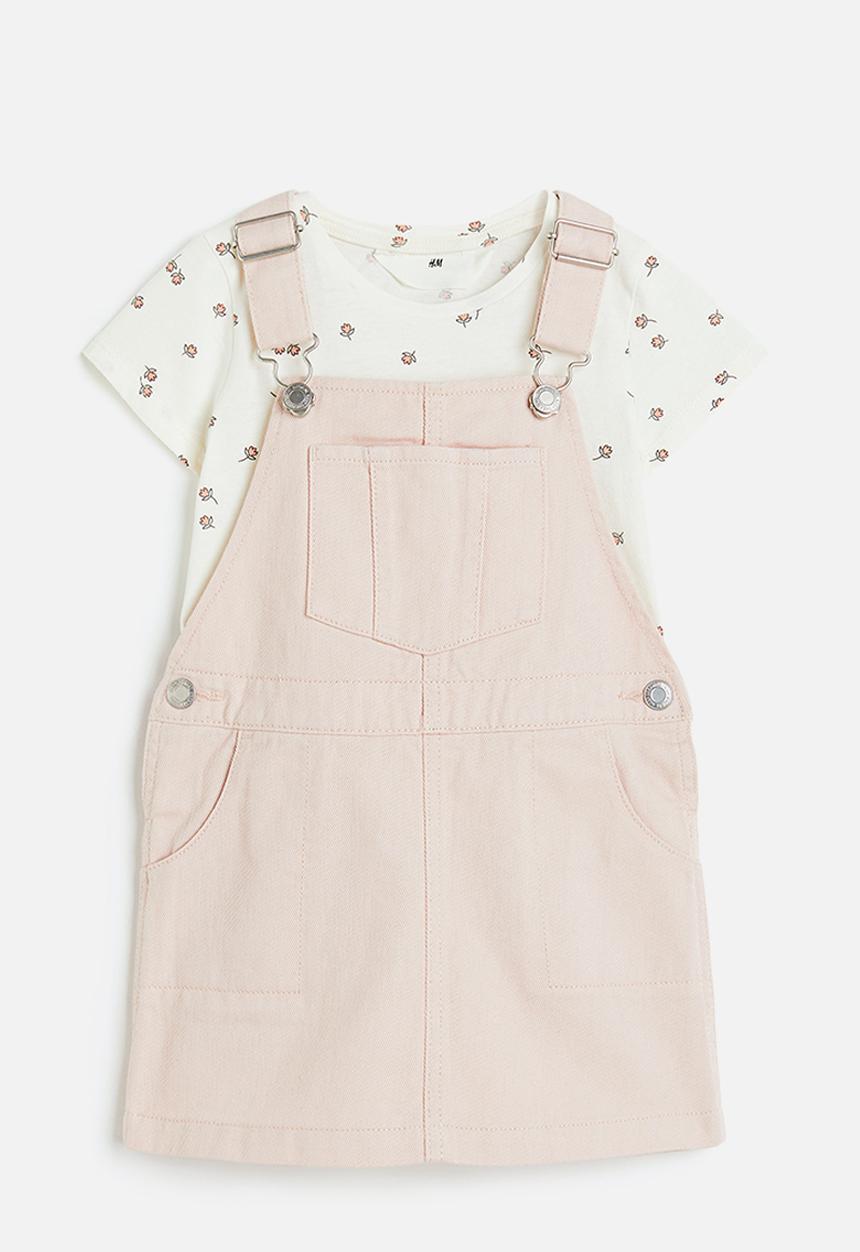 H&M - 2-Piece cotton set - powder pink/floral 