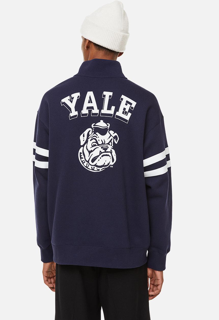 H&M - Relaxed fit zip-top sweatshirt - dark blue/yale