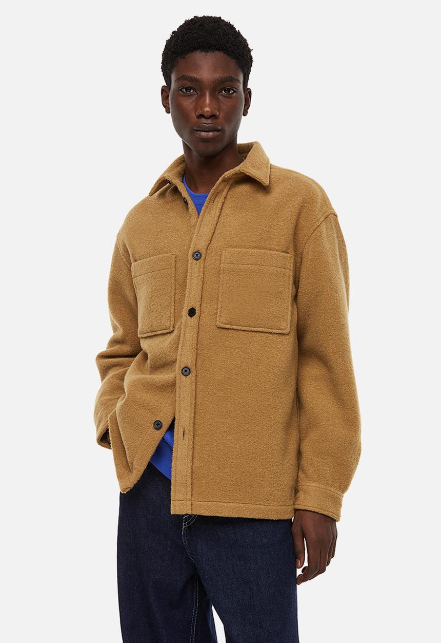 H&M - Relaxed fit overshirt - mustard yellow 