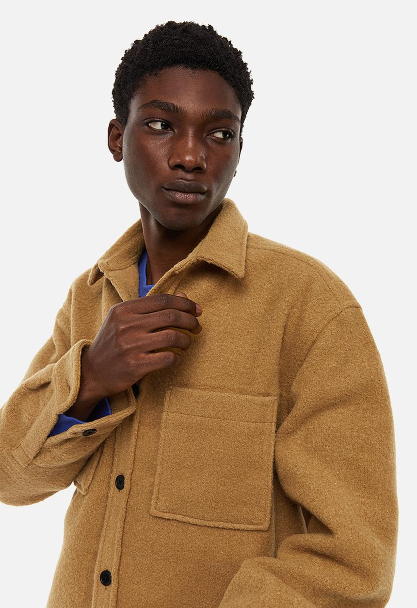 H&M - Relaxed fit overshirt - mustard yellow 