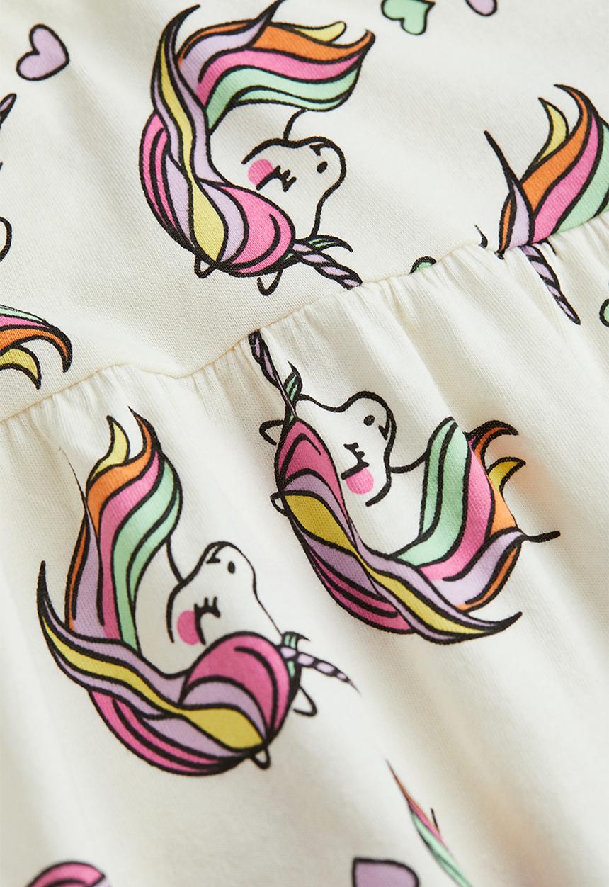 H&M - Patterned cotton dress - white