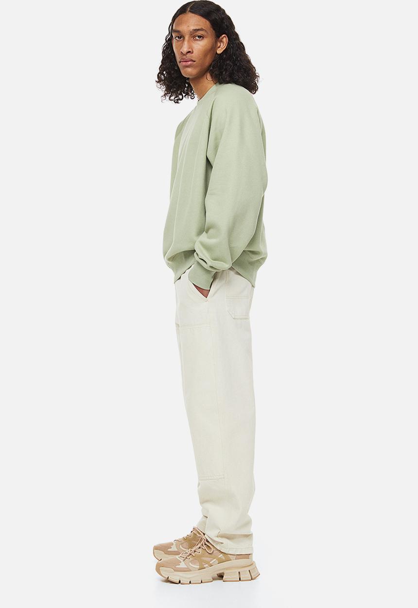 H&M - Oversized fit cotton sweatshirt - pistachio green 