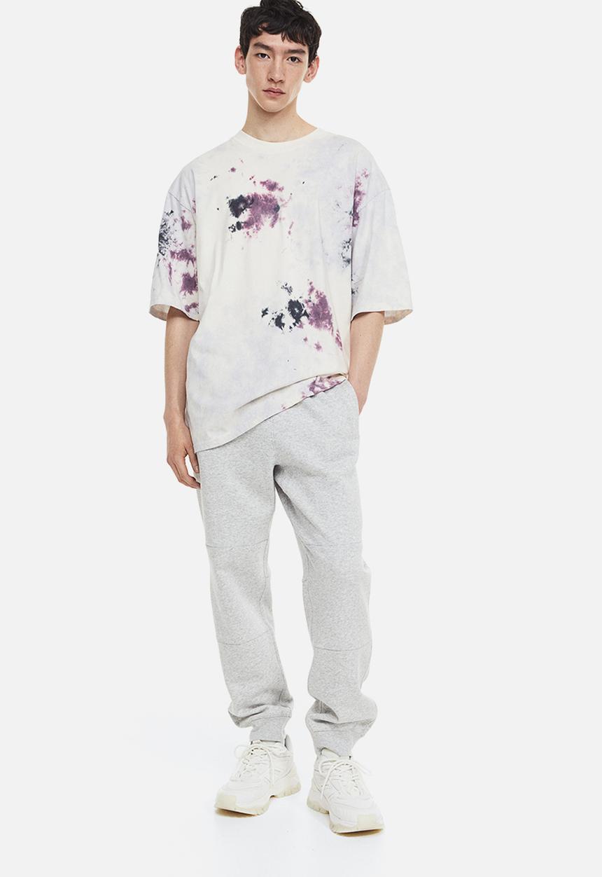 H&M - Regular fit cotton sweatpants - light grey marl