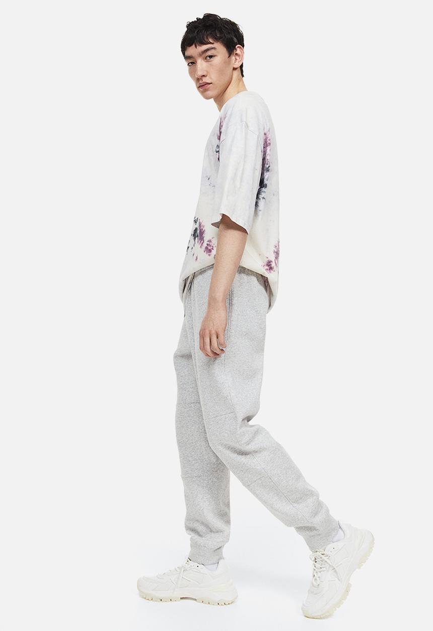 H&M - Regular fit cotton sweatpants - light grey marl