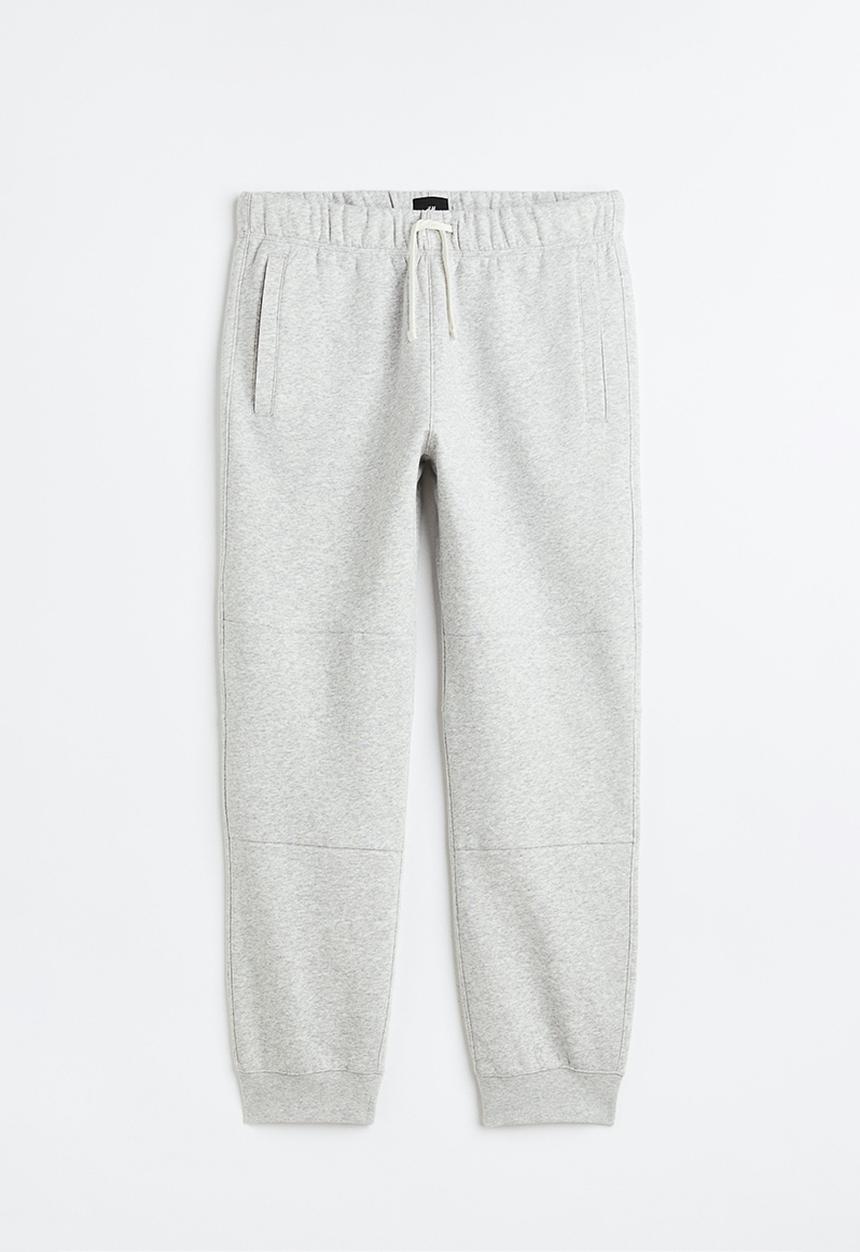 H&M - Regular fit cotton sweatpants - light grey marl