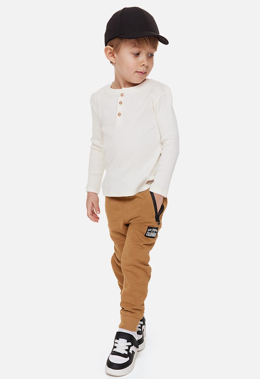 H&M - 2-Pack joggers - dark beige/dark blue 