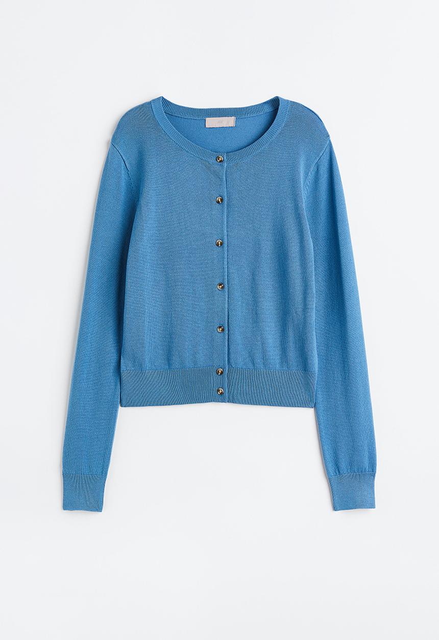 H&M - Fine-knit cardigan - blue