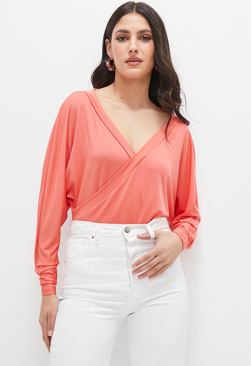 MILLA - Off the shoulder bodysuit - salmon