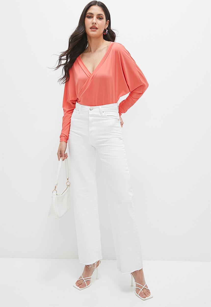 MILLA - Off the shoulder bodysuit - salmon