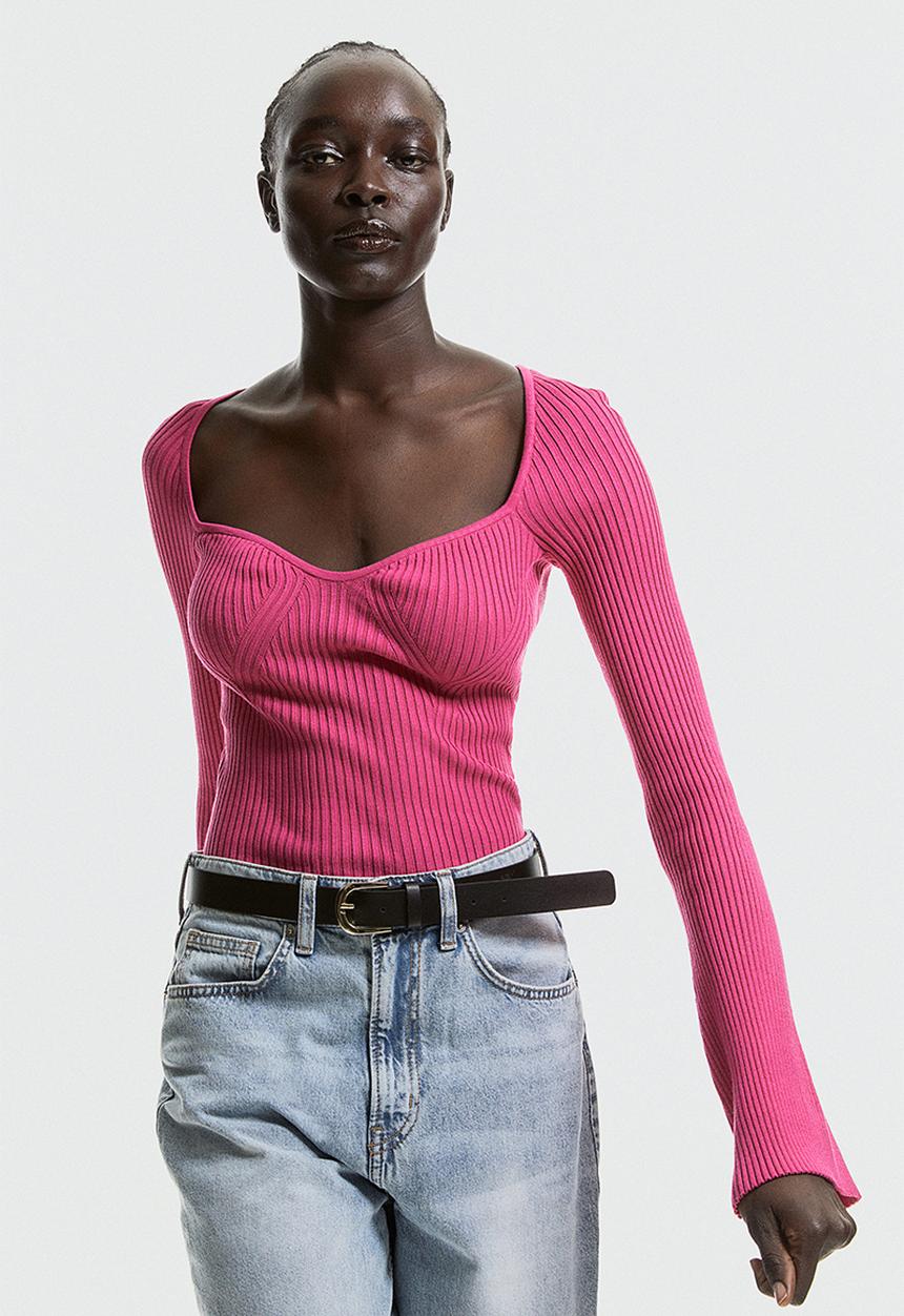 H&M - Rib-knit jumper - cerise