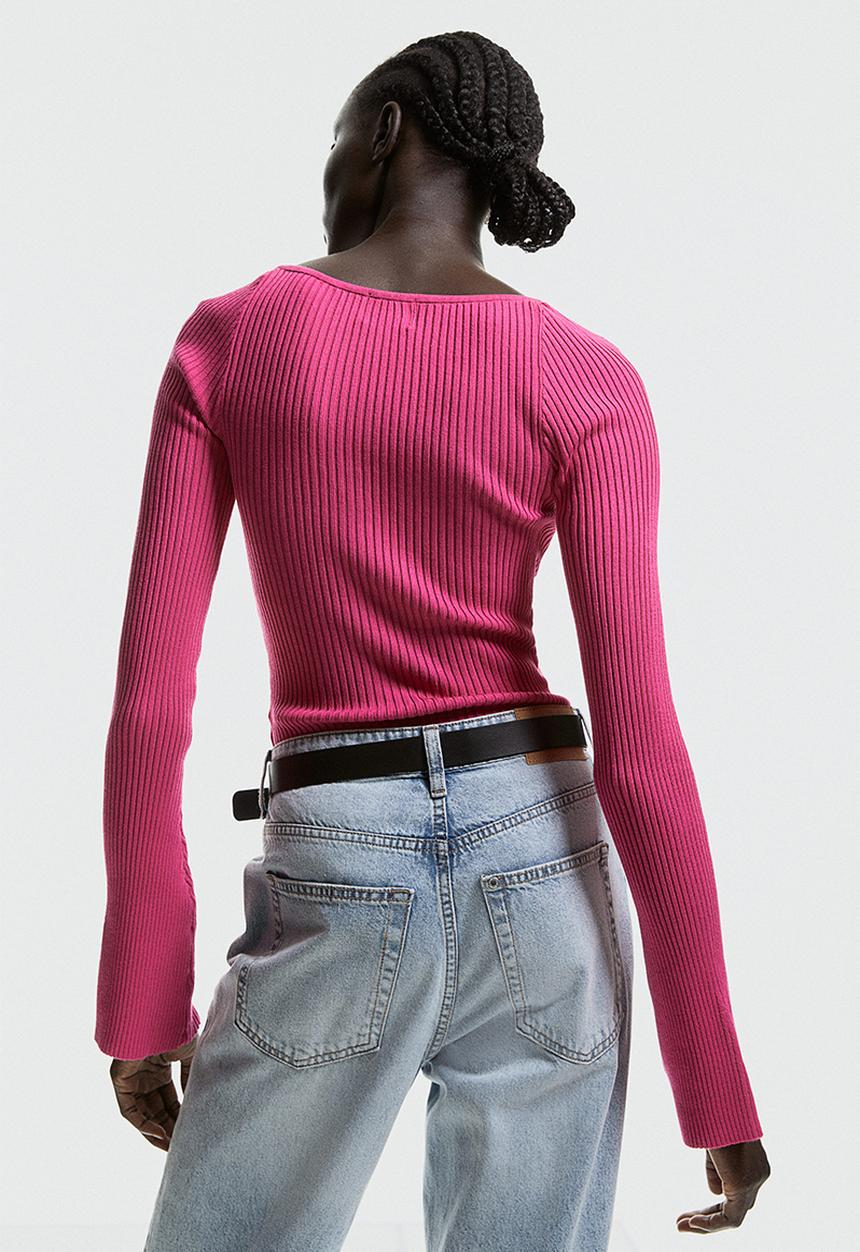H&M - Rib-knit jumper - cerise
