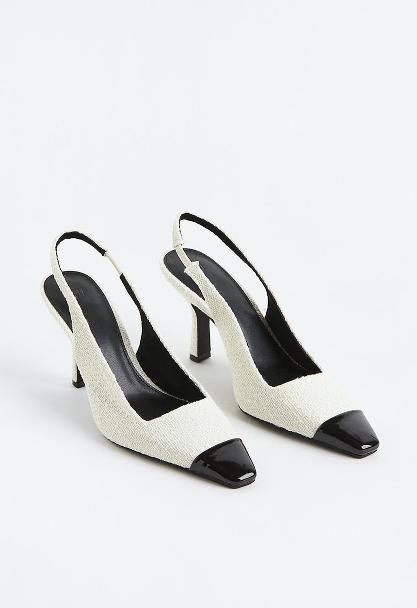 H&M - Textured slingbacks - white 