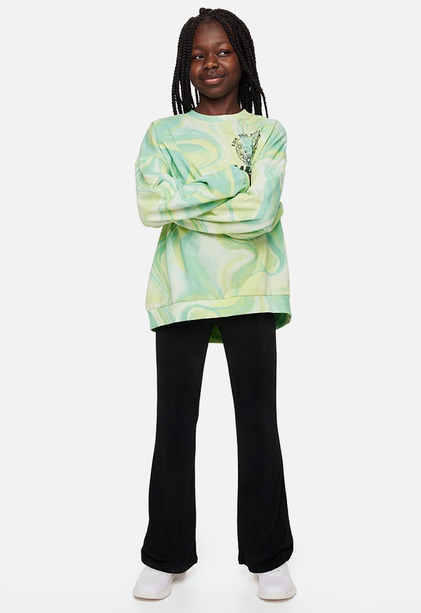 H&M - Flared ribbed leggings - black
