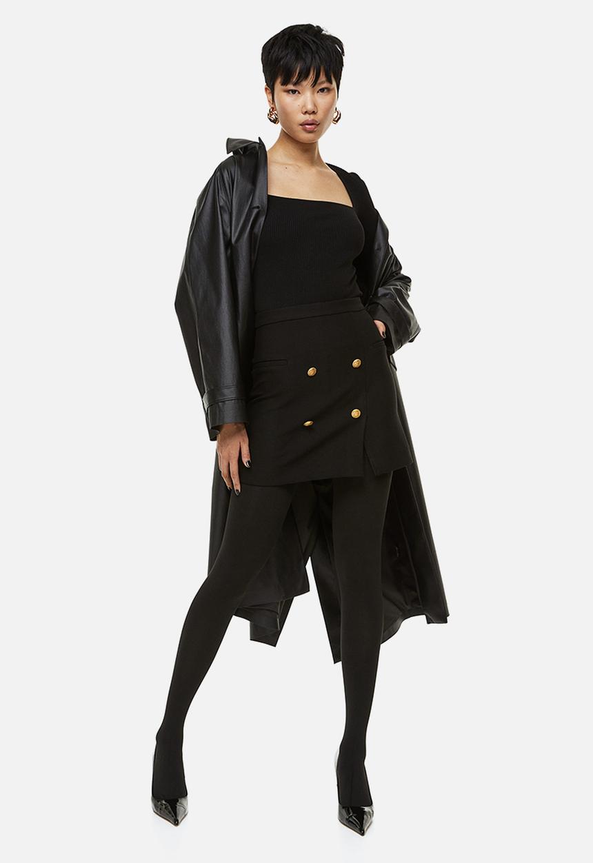 H&M - Square-necked top - black
