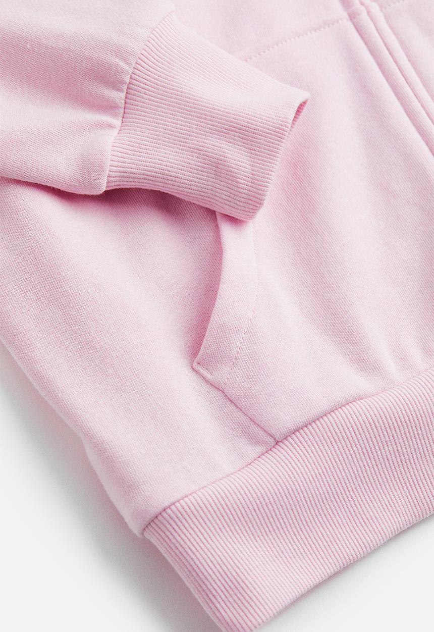 H&M - Oversized zip-through hoodie - light pink/creative spirit 