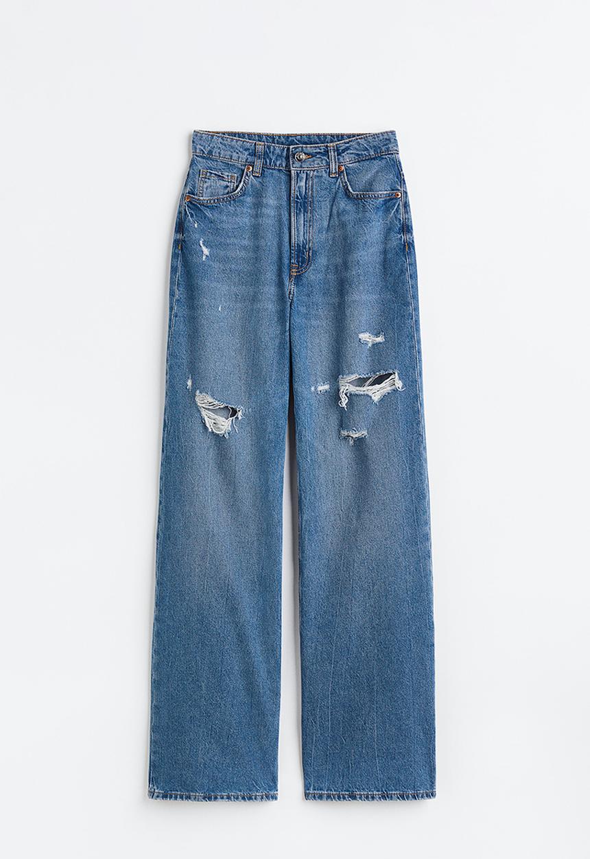 H&M - Wide high jeans - denim blue 