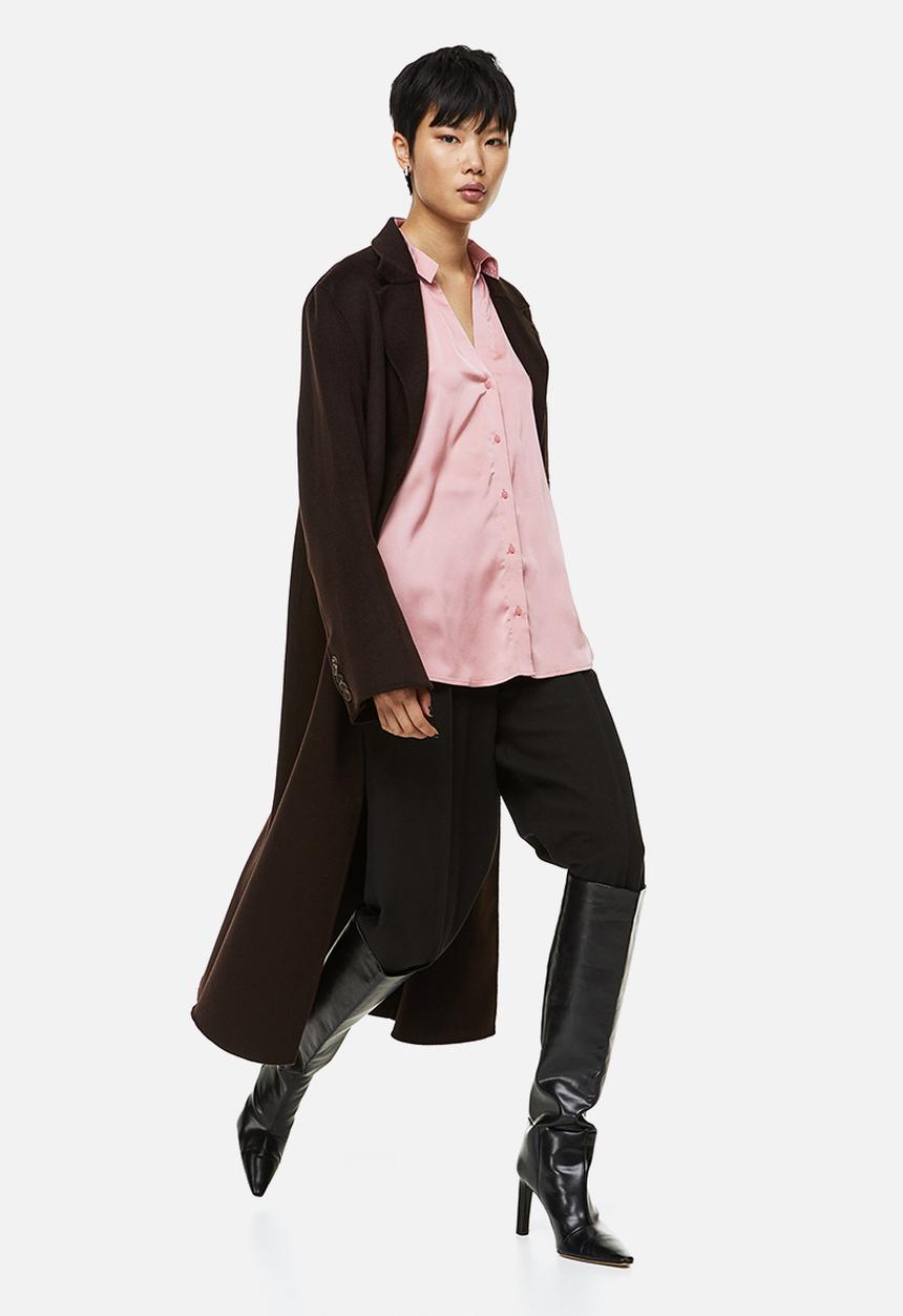 H&M - V-neck blouse - light pink 