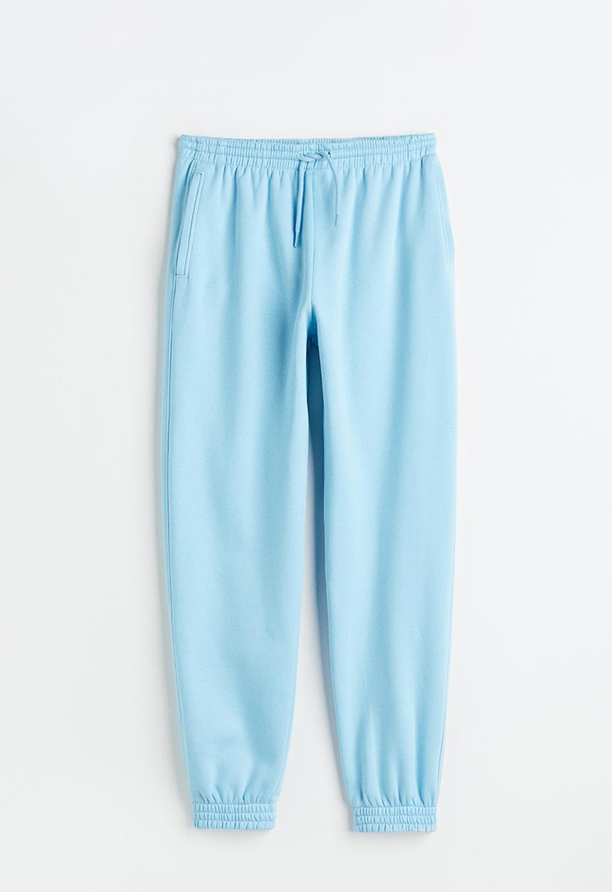 H&M - High-waisted joggers - light blue 