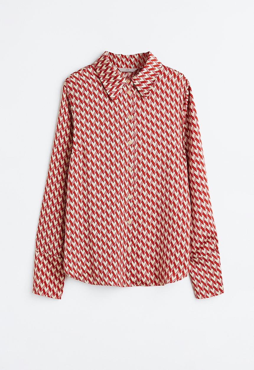 H&M - Fitted shirt - multi,red