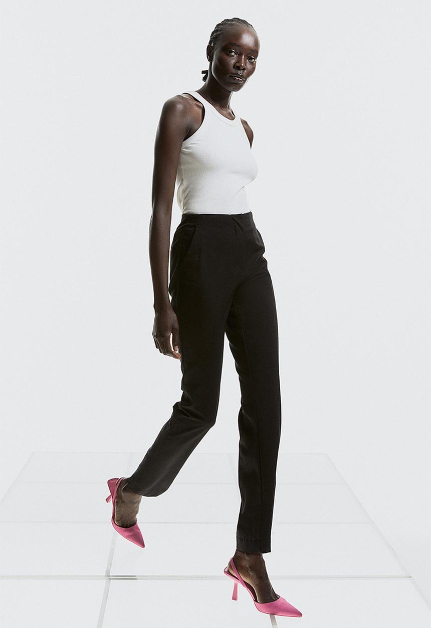H&M - Flared trousers - black