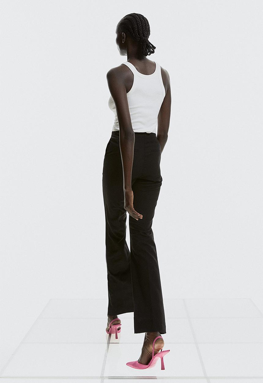 H&M - Flared trousers - black